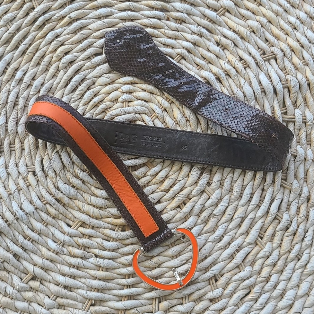 Authentic D&G Python Leather Belt - image 3